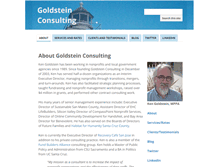 Tablet Screenshot of goldsteinconsulting.com